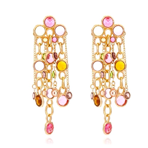 ZARA MULTI-COLOR WATERFALL EARRINGS - Picture 3 of 15